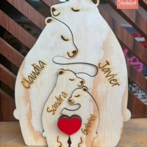 OSOS FAMILIA TRIPLAY DE PINO PERSONALIZADOS