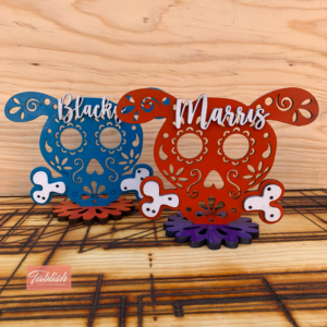 figura mdf perro calavera