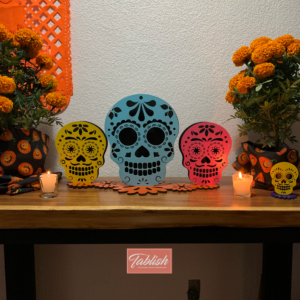 Calaveras en mdf 3 mm laser corte