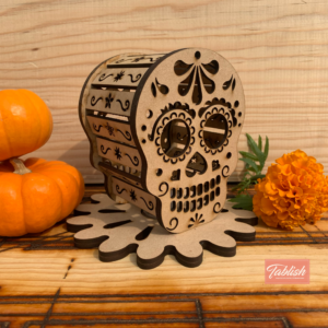 calavera mdf de luz